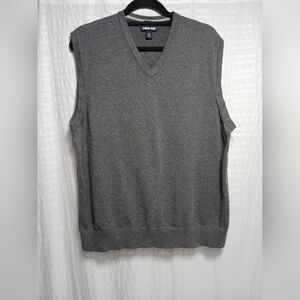 Lands End Men's 100% Pima Cotton  V Neck Vest. Size XL